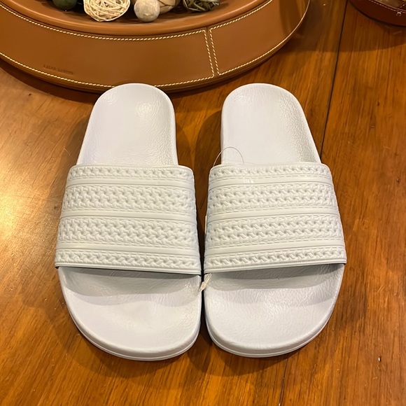 Adidas Adilette slides sandals new shoes blue flip flops Italy BA7539 Mens Sz 12 main image 14